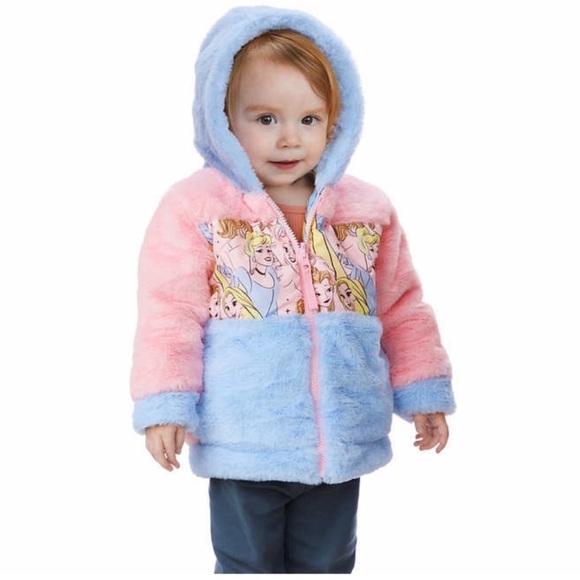 NWT Disney Princess Kids Reversible Jacket for Girls - size 5 PRINCESS cozy - Picture 5 of 9